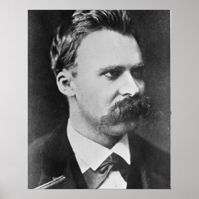 Poster Friedrich Wilhelm Nietzsche (1844-1900) 1873 (b/w) (Devant)