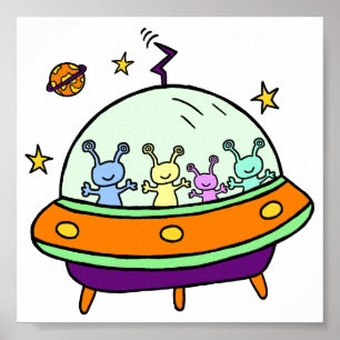 Poster Friendly Aliens