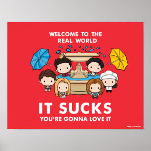 Poster FRIENDS™ Bienvenue dans le monde réel Chibi