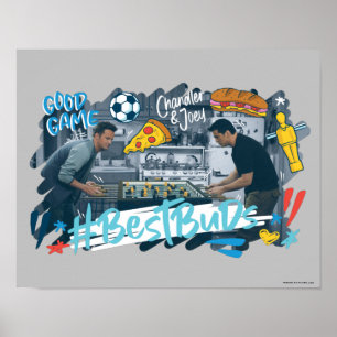 Poster FRIENDS™ Chandler & Joey - Meilleurs potes