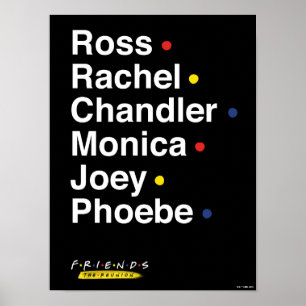Poster FRIENDS™ Noms des personnages