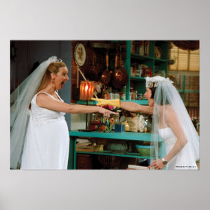Poster FRIENDS™   Phoebe et Monica en robe de mariée