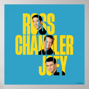 Poster FRIENDS™ Ross, Chandler et Joey