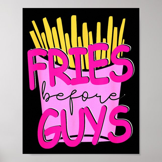 Poster Fries Before Guys Teenage Girls Dating Valentines  (Devant)