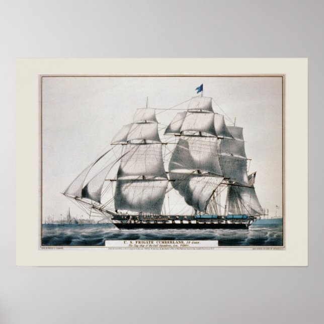 Poster &,'Frigate Cumberland' (Devant)