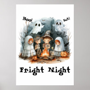 Poster Fright Night Glow - Costumes, bougies et feu de ca