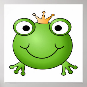 Poster Frog Prince. Happy Frog.