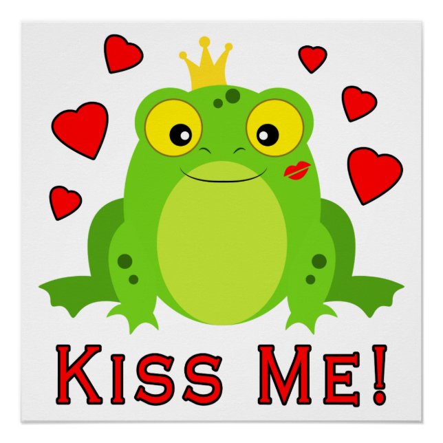 Poster Frog Prince m'embrasse (Devant)