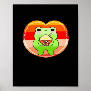 Poster Froggy Profitant Citrouille Spice Latte Automne Sa