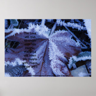 Poster Froid sur la feuille 2 Imprimer avec verso de l'éc