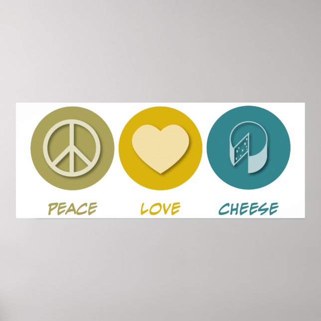 Poster fromage Peace Love (Devant)