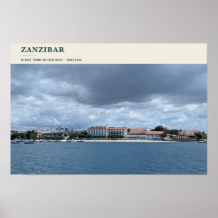 Poster Front de mer de Stone Town à Zanzibar