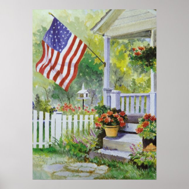 Poster Front porch du Colonial Country Home (Devant)