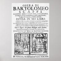 Frontispiece à cuisiner livre de Bartolomeo Scappi