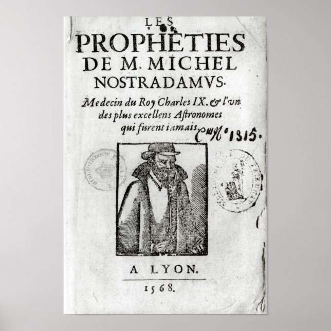 Poster Frontispiece à 'Les Propheties de M. Michel (Devant)