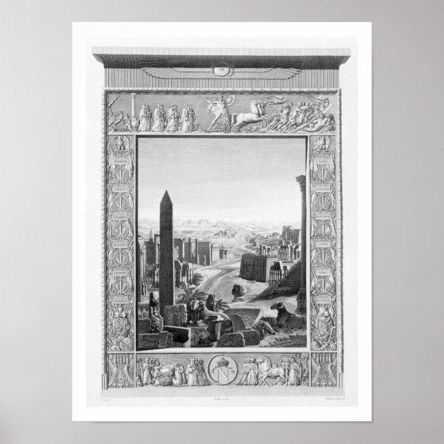 Poster Frontispiece au volume 1 de la "Description de l'E (Devant)