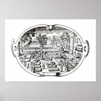 Poster Frontispiece, de "The Herball", de John Gerard (