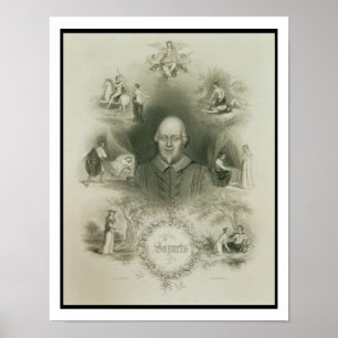 Poster Frontispiece for the 'Sonnets', from 'The Complete