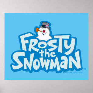 Poster Frosty the Snowman™ Logo empilé gelé