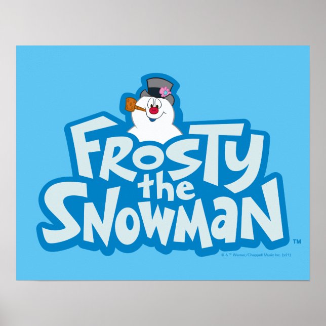 Poster Frosty the Snowman™ | Logo empilé gelé (Devant)