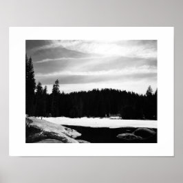 Poster Frozen Lake Photographie noir et blanc