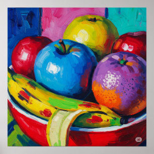 Poster Fruit Art Messy