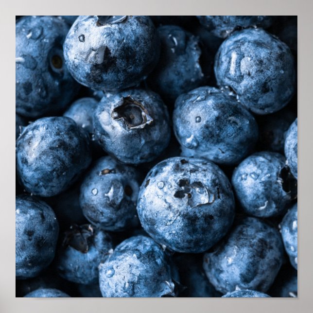 Poster Fruit aux bleuets (Devant)