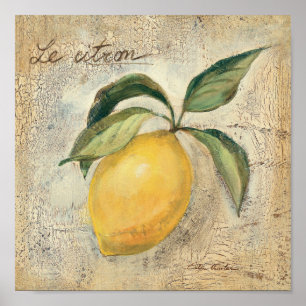 Poster Fruit de citron jaune