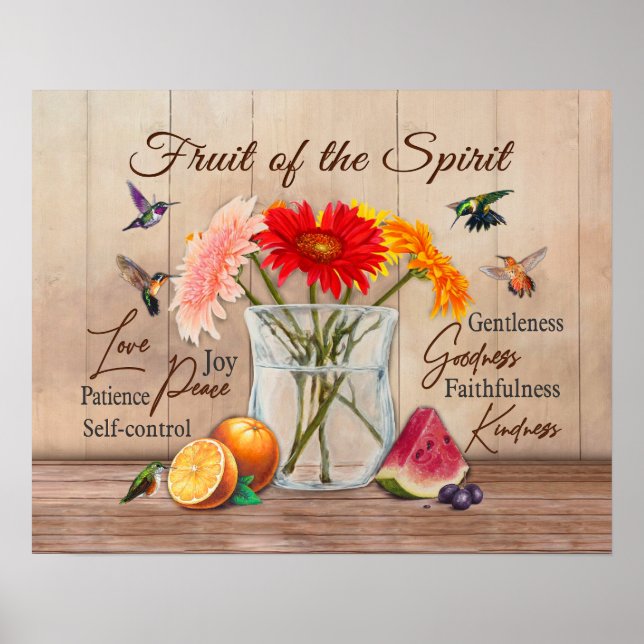 Poster Fruit De Colibri De L'Esprit Cadeaux Réchauffants  (Devant)