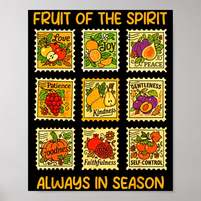Poster Fruit de la foi chrétienne srit Jésus Dieu amant (Devant)