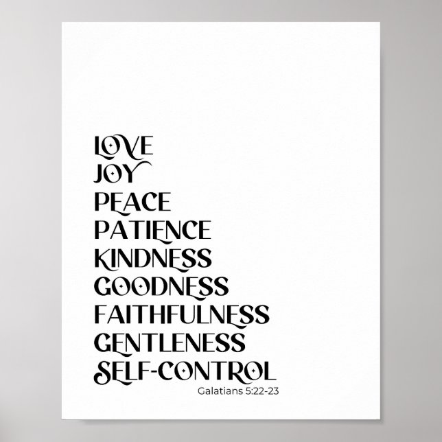 Poster Fruit de l'Esprit Décor du Mur Chrétien (Devant)