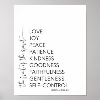 Poster Fruit de l'Esprit Décor du Mur Chrétien