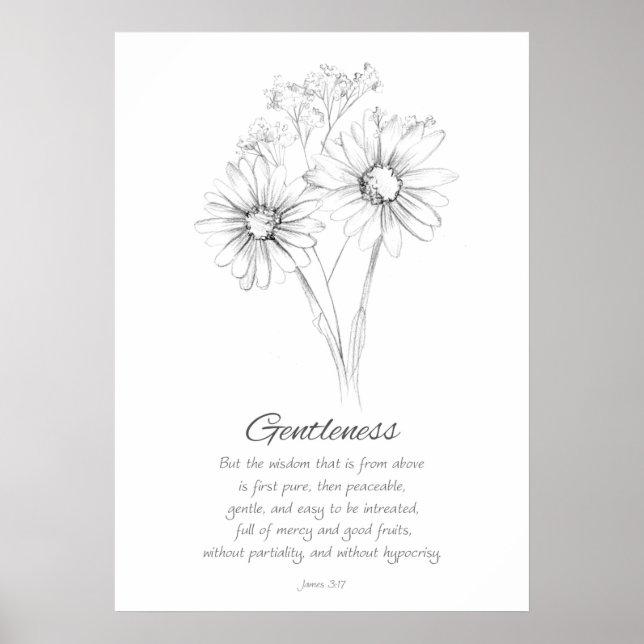 Poster Fruit de l'Esprit Jacques 3:17 Écriture biblique (Devant)