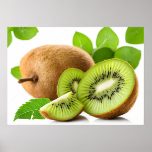 Poster Fruit kiwi vert