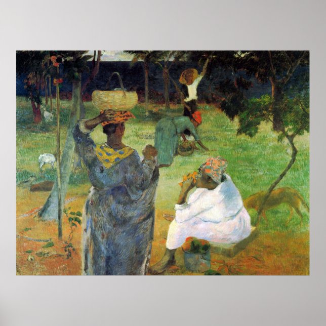 Poster Fruit Mango par Eugène Henri Paul Gauguin (Devant)