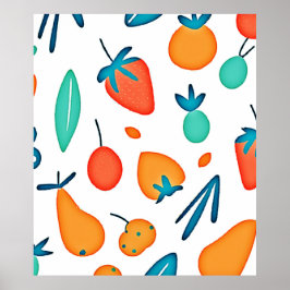 Poster Fruit Whimsy : Motif joueur