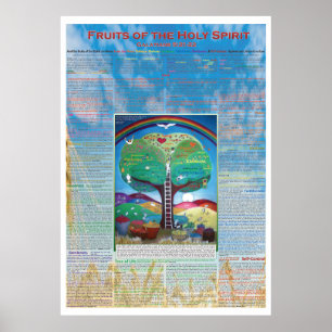 Poster Fruits de l'affiche de Saint-Esprit avec des vers