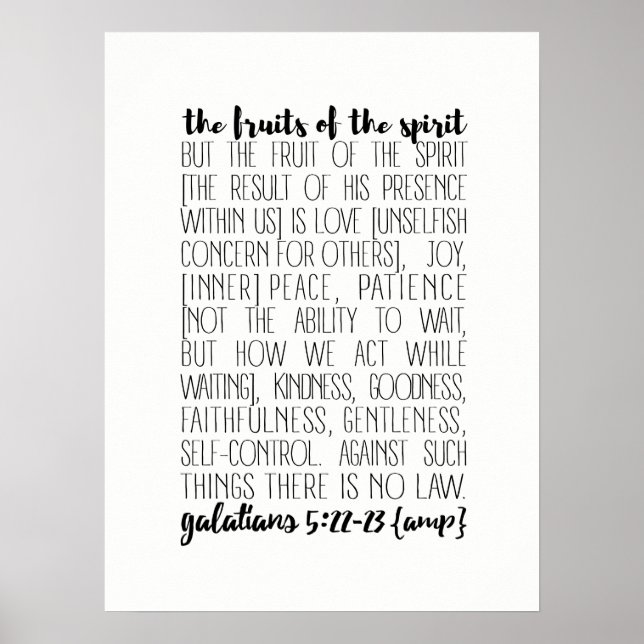 Poster Fruits de l'Esprit (Devant)