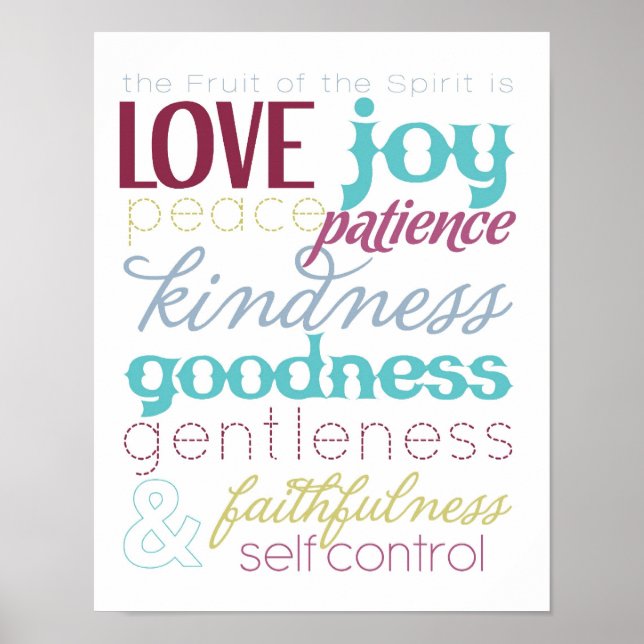 Poster Fruits de l'Esprit "canneberges" (Devant)