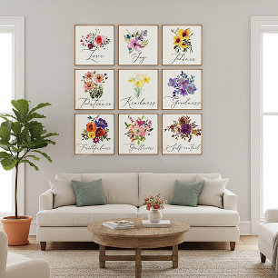 Poster Fruits de l'esprit floral