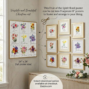 Poster Fruits de l'esprit floral