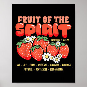 Poster Fruits de l'Esprit Foi chrétienne Verset de la Bib