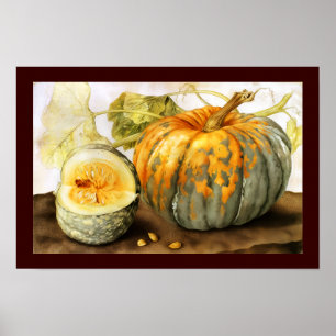 POSTER FRUITS DE SAISON / CITROUILLES