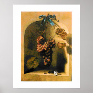 Poster FRUITS DE SAISON -PROSPÉRITÉ jaune brun blanc