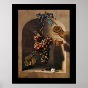 Poster FRUITS DE SAISON -PROSPÉRITÉ jaune brun noir