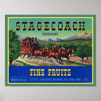 Poster Fruits fins stagecoach 1940
