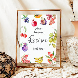 Poster Fruits Frais du Marché pour une Baby Shower - Rece