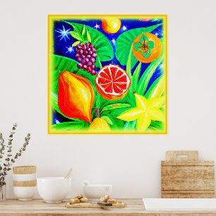 Poster Fruits tropicaux dans le ciel. Commandez dès maint
