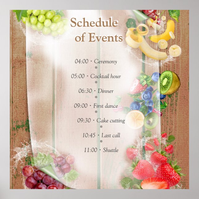 Poster Fruits tropicaux salants (Devant)