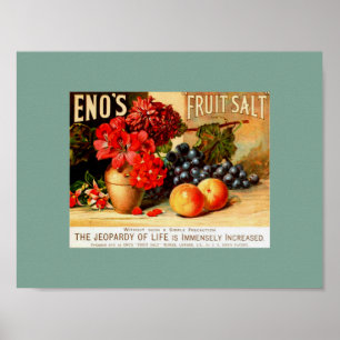 Poster FRUITS VINTAGES et SEL DE FRUITS FLORAUX DE L'ENO
